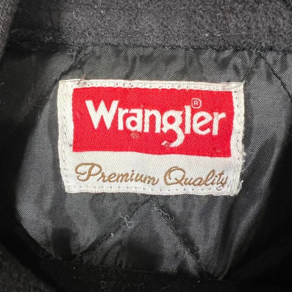 Wrangler Hooded Flannel Shirt Jacket 3XL Brown Plaid Quilted Y2K Button Workwear